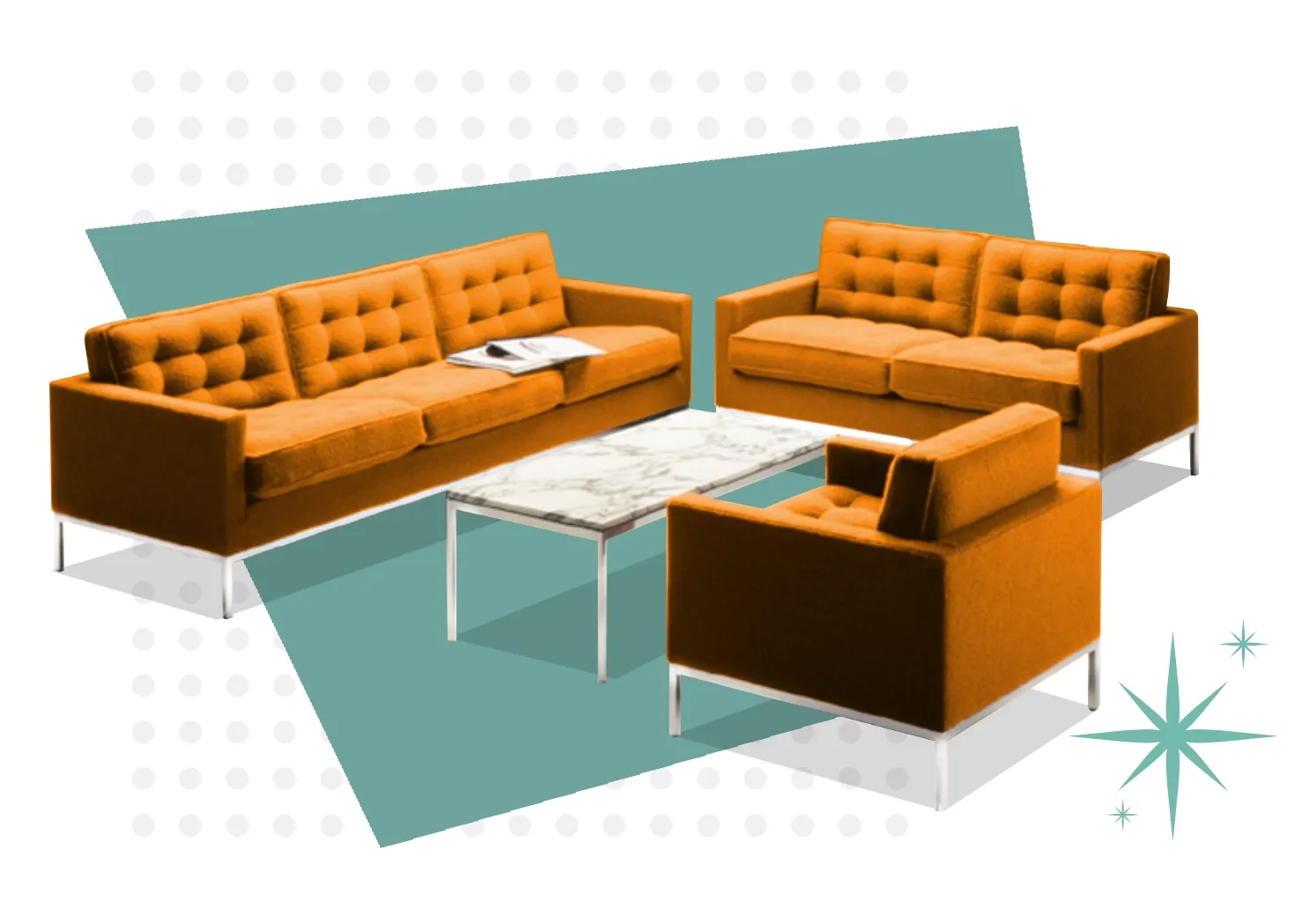 Knoll Studio Warren Platner Easy chair fully restored with teal fabric and powder-coated base